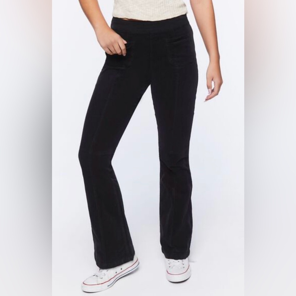 *New With Tags* Forever 21 Flare Corduroy Pants Black Size M